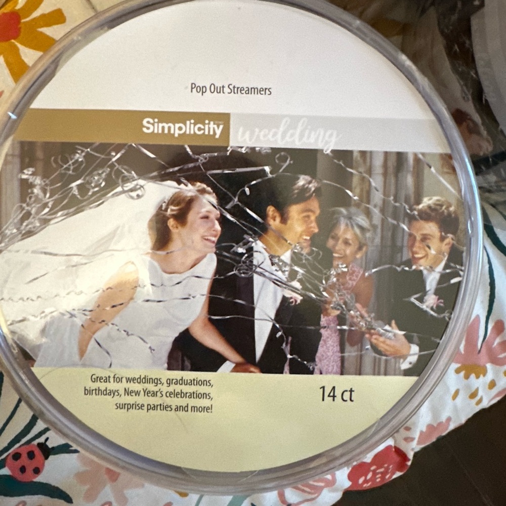 Simplicity Silver Pop-Out Streamers- 4 boxes